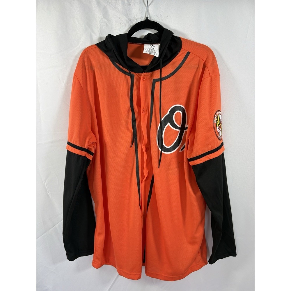 O's jersey shirt size XL‎ baltimore orioles hood button up #38 Bradish